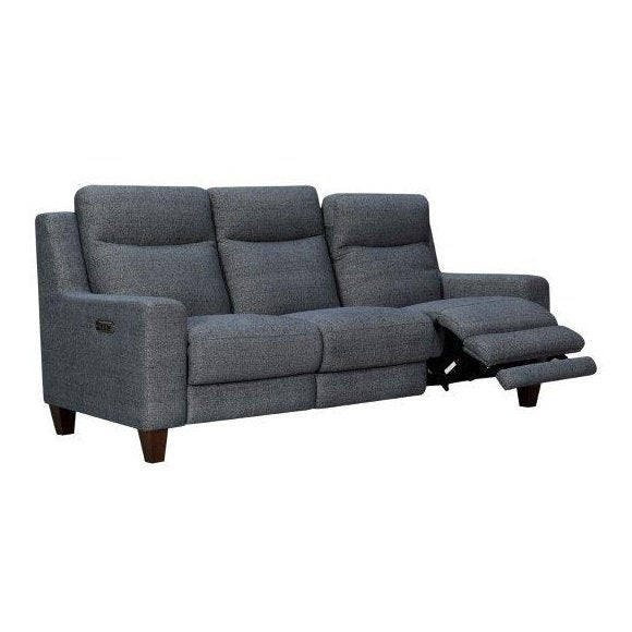 NAVY FABRIC RECLINING SOFA