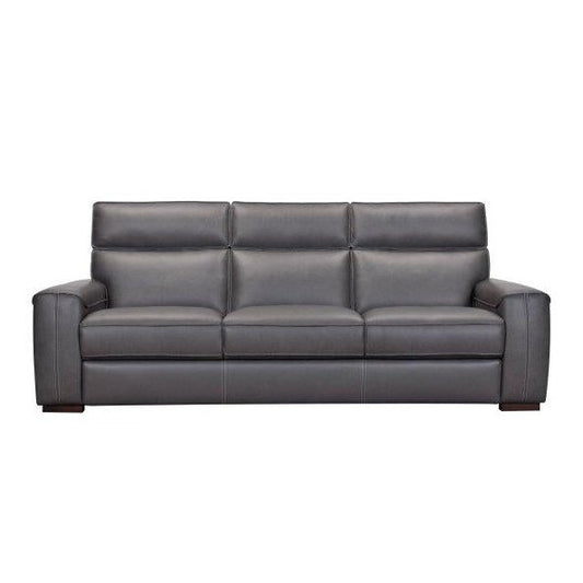 DARK GREY LEATHER SOFA