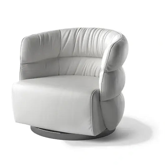 COUTURE TAUPE LEATHER SWIVEL CHAIR