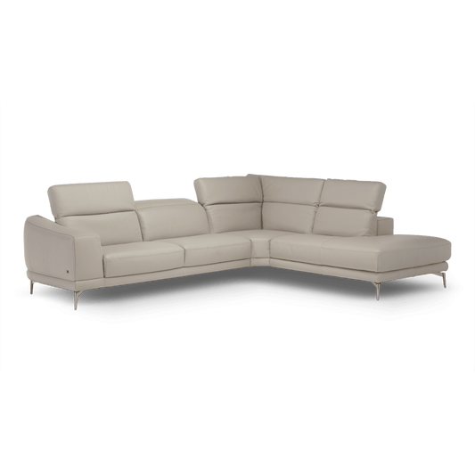 BROOKLYN WHITE LEATHER SECTIONAL