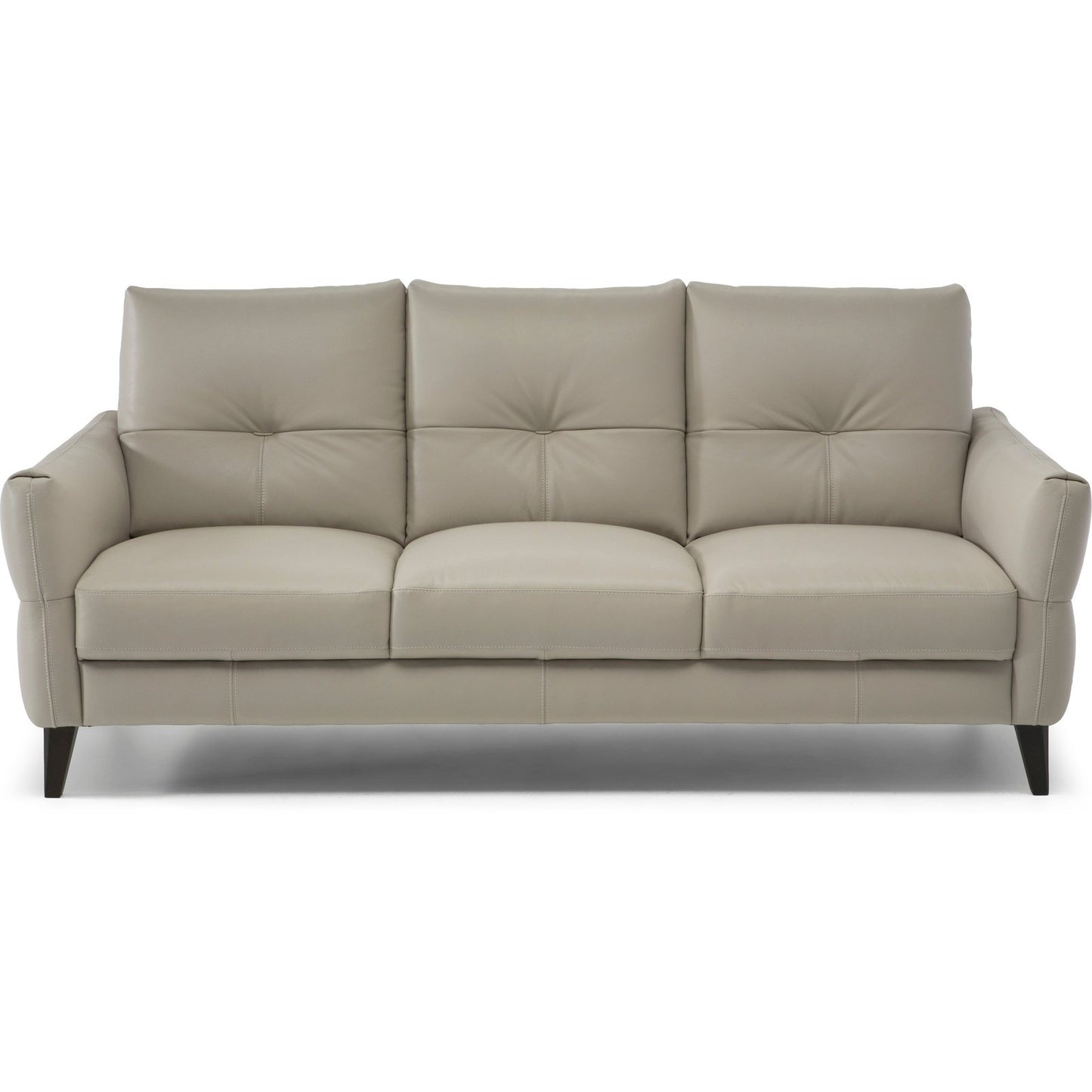 LEALE GREY LEATHER SOFA