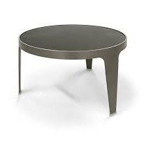 HERMAN ROUND GLASS END TABLE