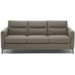 FASCINO TAUPE LEATHER SOFA