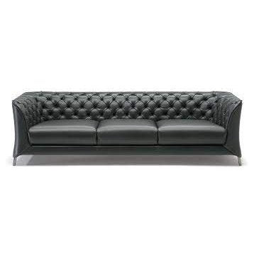 LA SCALA DARK GREY LEATHER SOFA