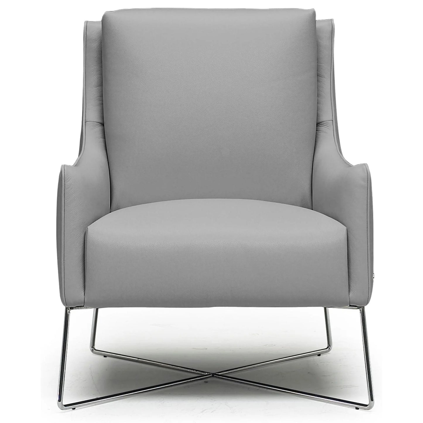 REGINA GREY LEATHER CHAIR