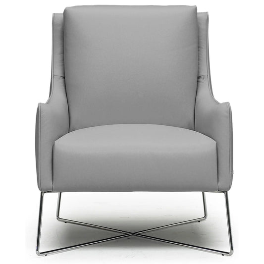REGINA GREY LEATHER CHAIR