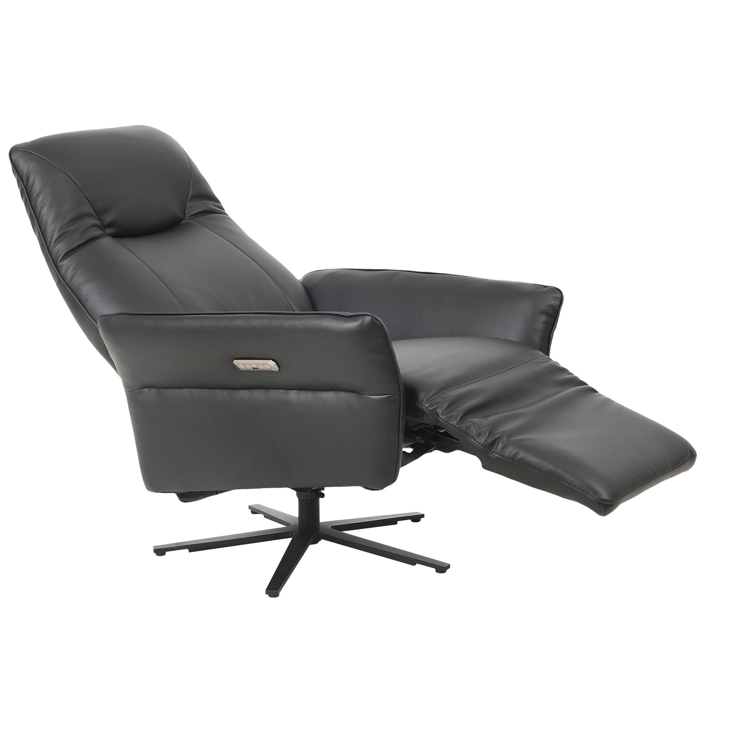 DARK GREY FUTURA LEATHER RECLINER