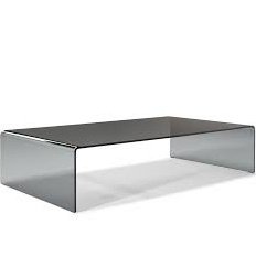 MERCURIO SMOKED GLASS COCKTAIL TABLE