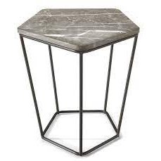 CHOCOLAT GREY MARBLE END TABLE