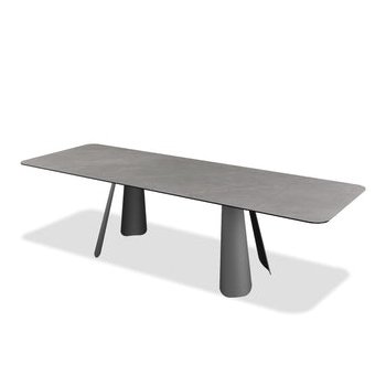 PALAZZO EXTENSION DINING TABLE WITH GREY TOP