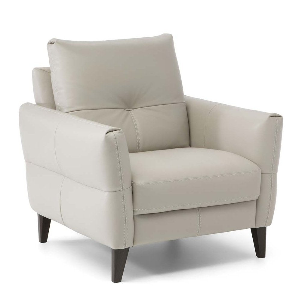 LEALE GREY LEATHER CHAIR