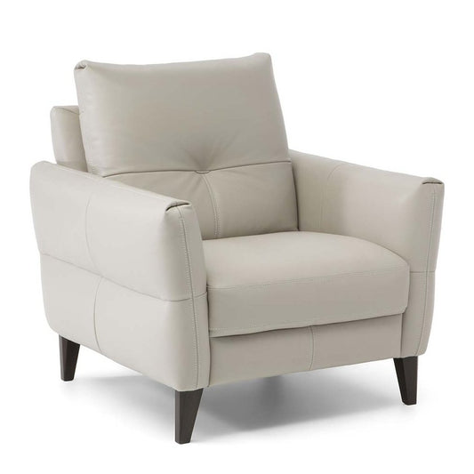 LEALE GREY LEATHER CHAIR